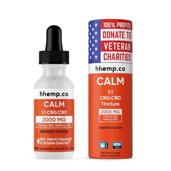 HHEMP CBG+CBD Tincture - Calm | 2000MG | Orange Flavor | 12 Ct/Box image