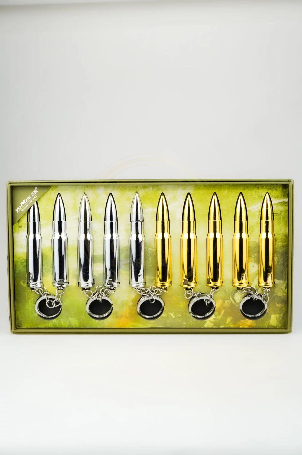 YOMIN Bullets Key Chain Lighter - 10 ct/ box | Gold | Silver image