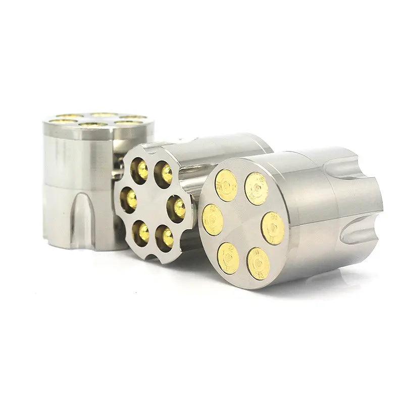 Revolver Bullet Drum Metal Grinder | Wholesale Smoking Gear CA image