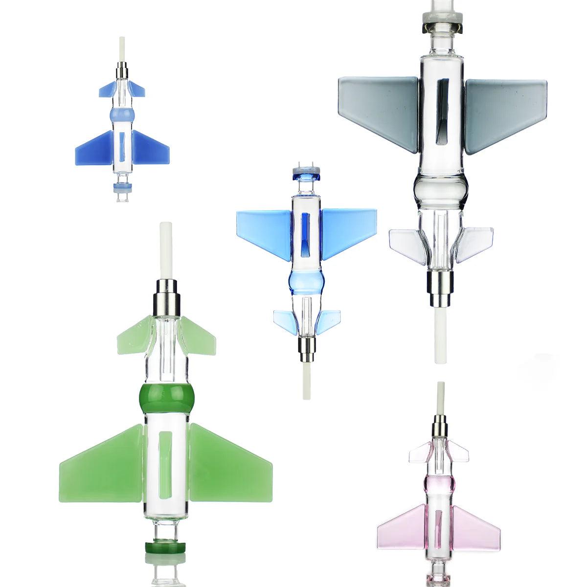 Nectar Collector - Jet Aircraft Design Nectar Collector with Ceramic Tip & Glass Dish | Single Unit image