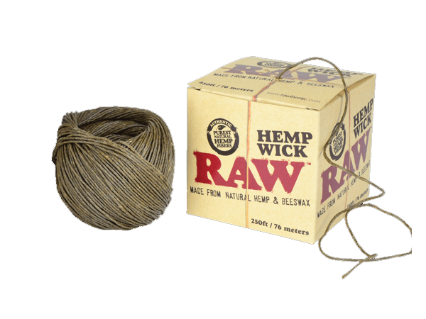 AUTHENTIC Raw Rolling Paper Hemp Wick - (250 ft/76 meters) | (100 ft/30.5 meters) image