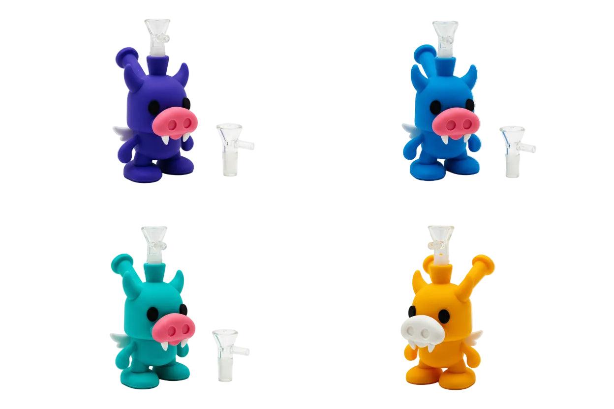 Silicone - Evil Cow Silicone Water Pipe | Glass Bowl Included | Single Unit image