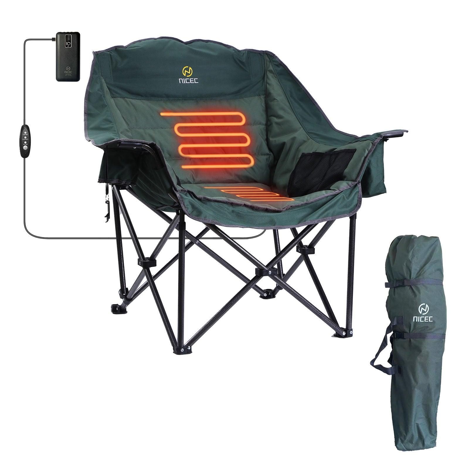 Nice C Heated XL Padded Camping Chair with Battery & Cooler Bag - 1 pack image