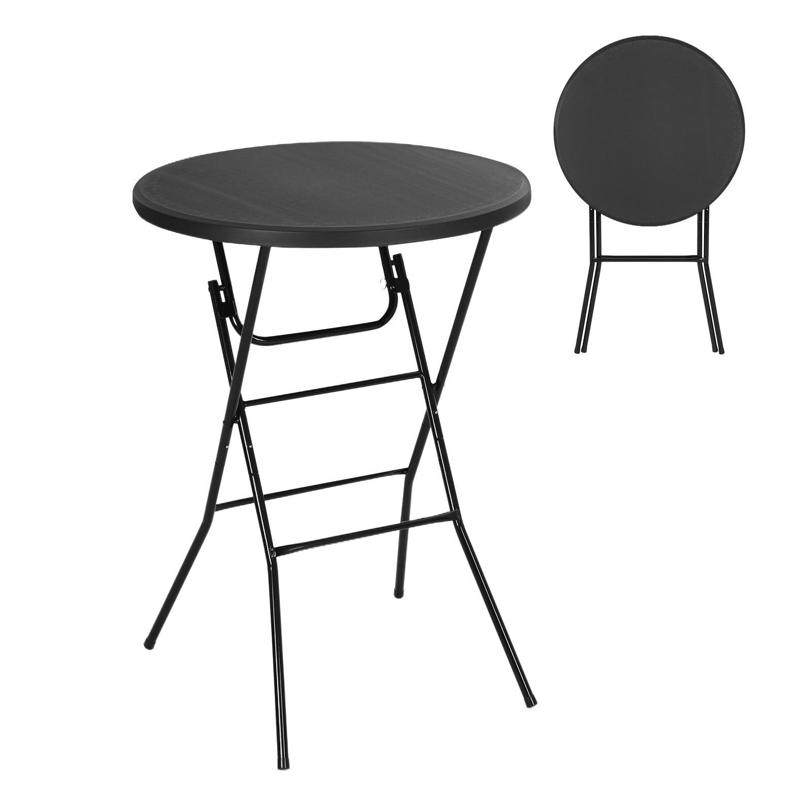 Nice C 31.5" Plastic Folding Table - Waterproof Party & Camping Table - 1 Pack / Black