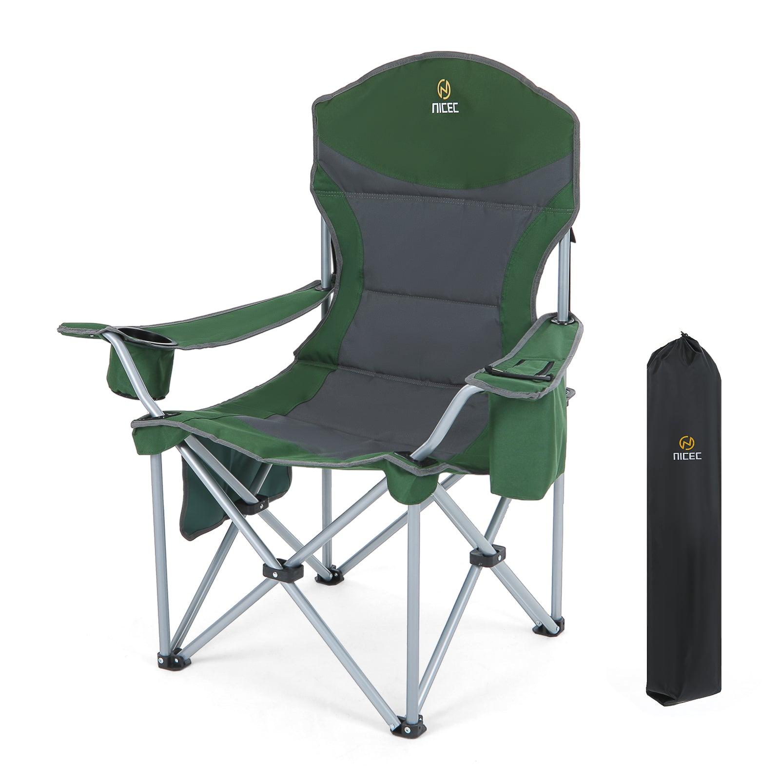 Nice C Portable Camping Chair with Armrest, Cooler Bag, Cup Holder & Side Pocket - 1 pack image