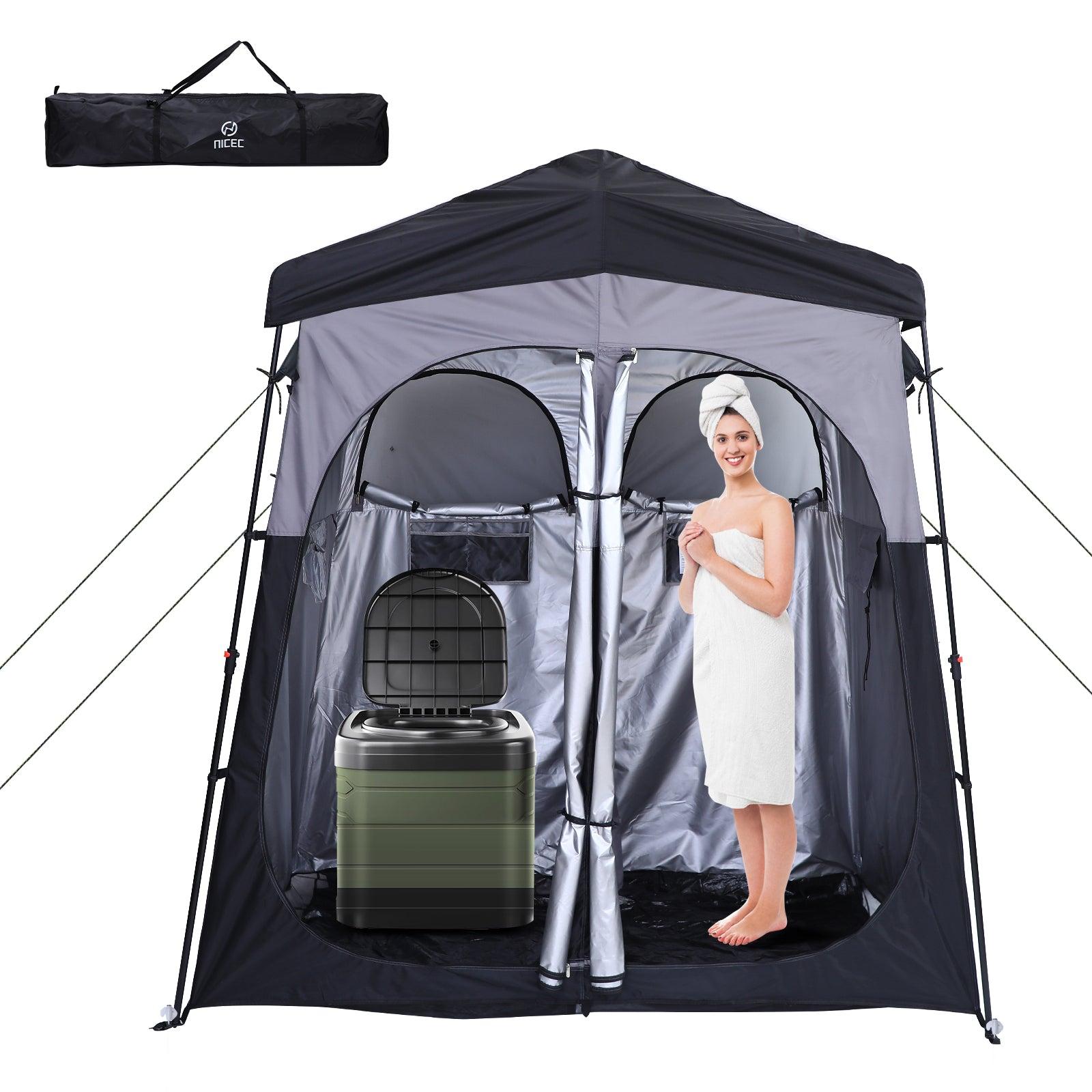 Nice C Oversized Camping Shower & Privacy Tent, Instant Pop-Up Changing Tent, Outdoor Toilet & Bathroom Enclosure - 2 Room image