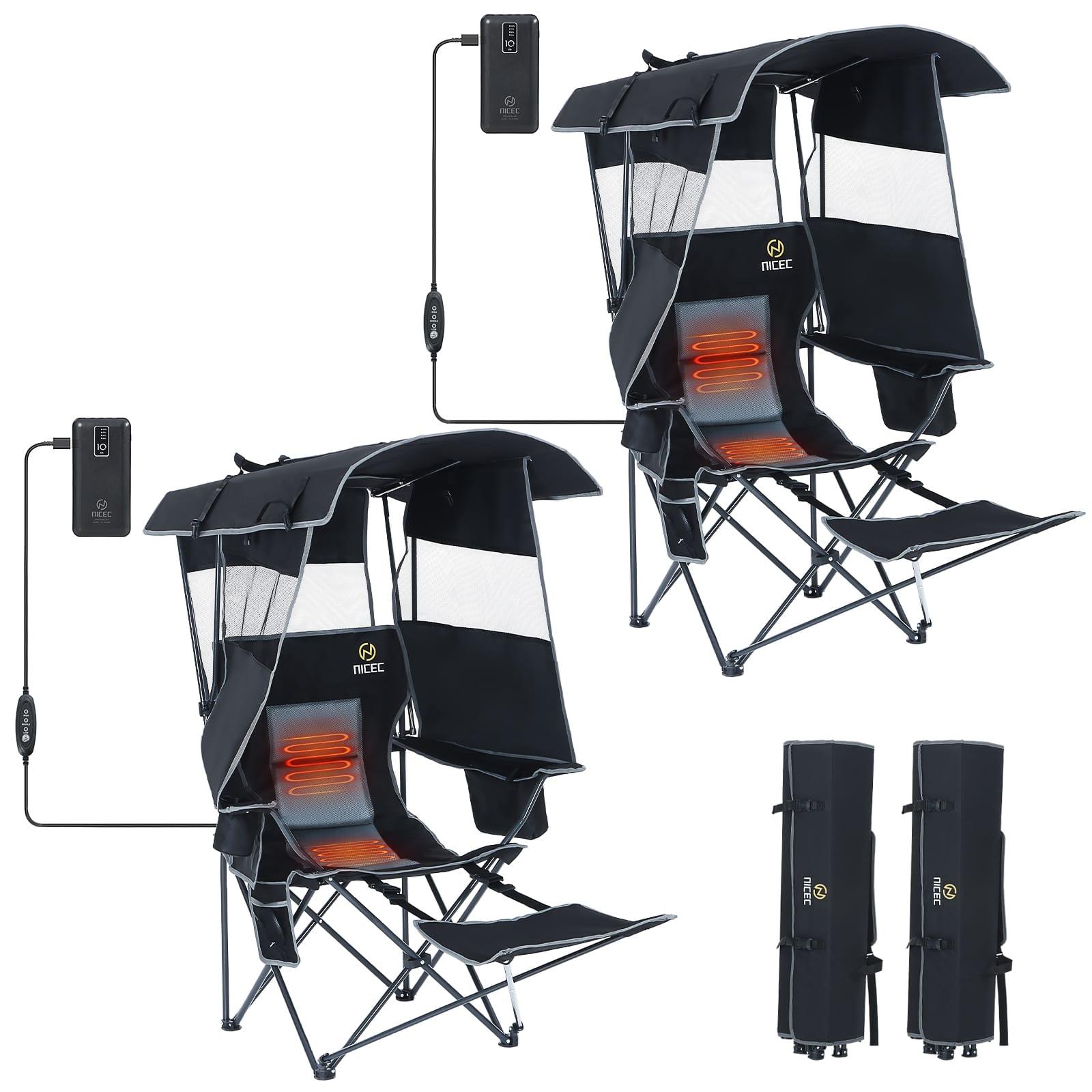 Nice C Outdoor Heated Chair with Canopy & Footrest - 2 pack image