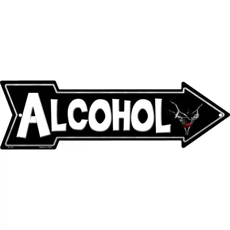 Alcohol Novelty Metal Arrow Sign image