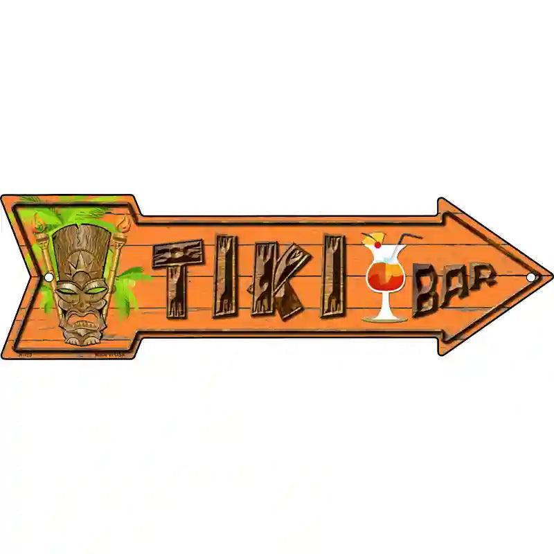 Tiki Bar Novelty Metal Arrow Sign image