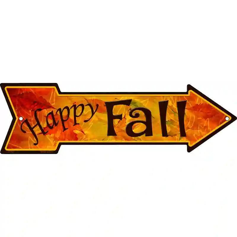 Happy Fall Novelty Metal Arrow Sign image