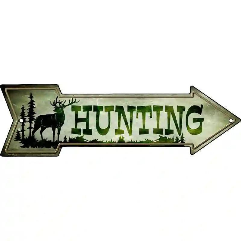 Hunting Novelty Metal Arrow Sign image