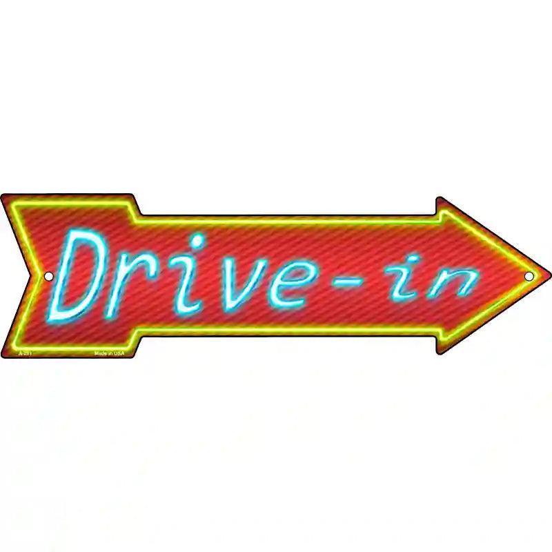 Drive In Novelty Metal Arrow Sign image