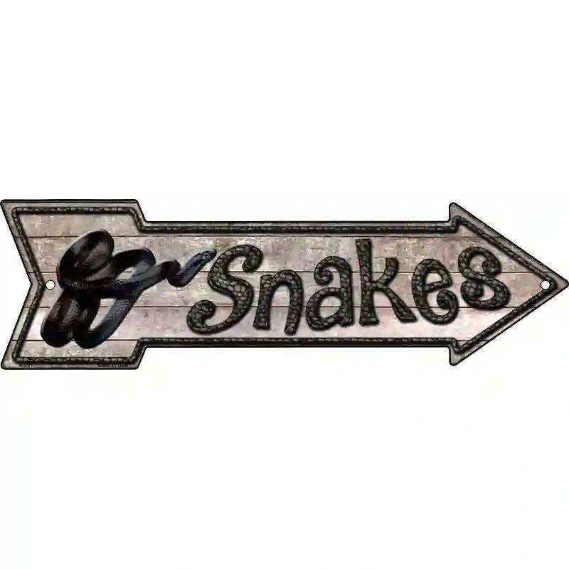 Snakes Novelty Metal Arrow Sign image