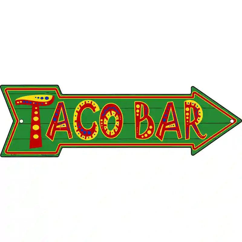 Taco Bar Novelty Metal Arrow Sign image