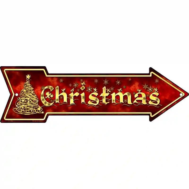 Christmas Novelty Metal Arrow Sign image