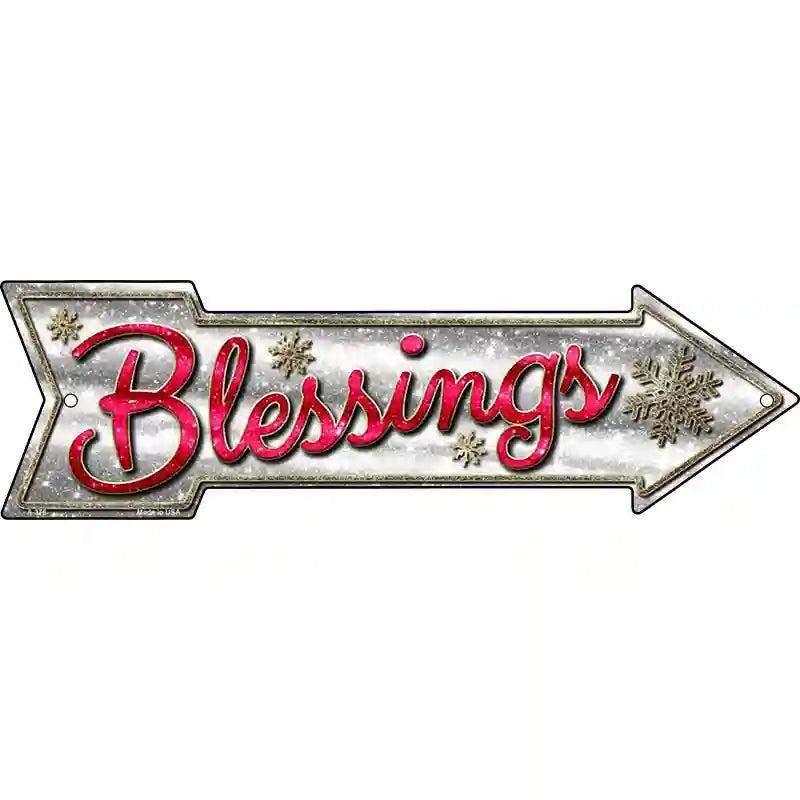 Blessings Novelty Metal Arrow Sign image
