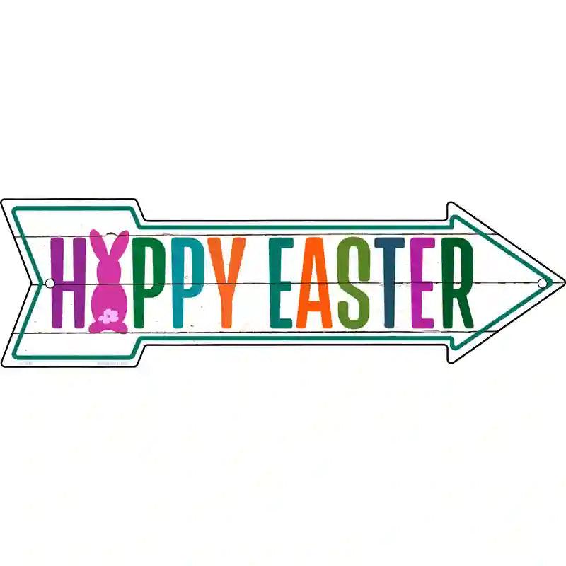 Happy Easter Novelty Metal Arrow Sign image