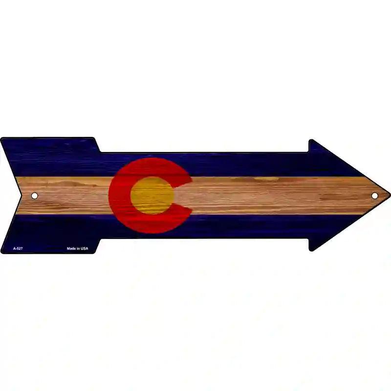 Colorado State Flag Novelty Metal Arrow Sign image
