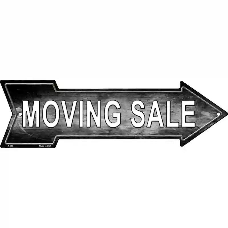 Moving Sale Right Novelty Metal Arrow Sign image