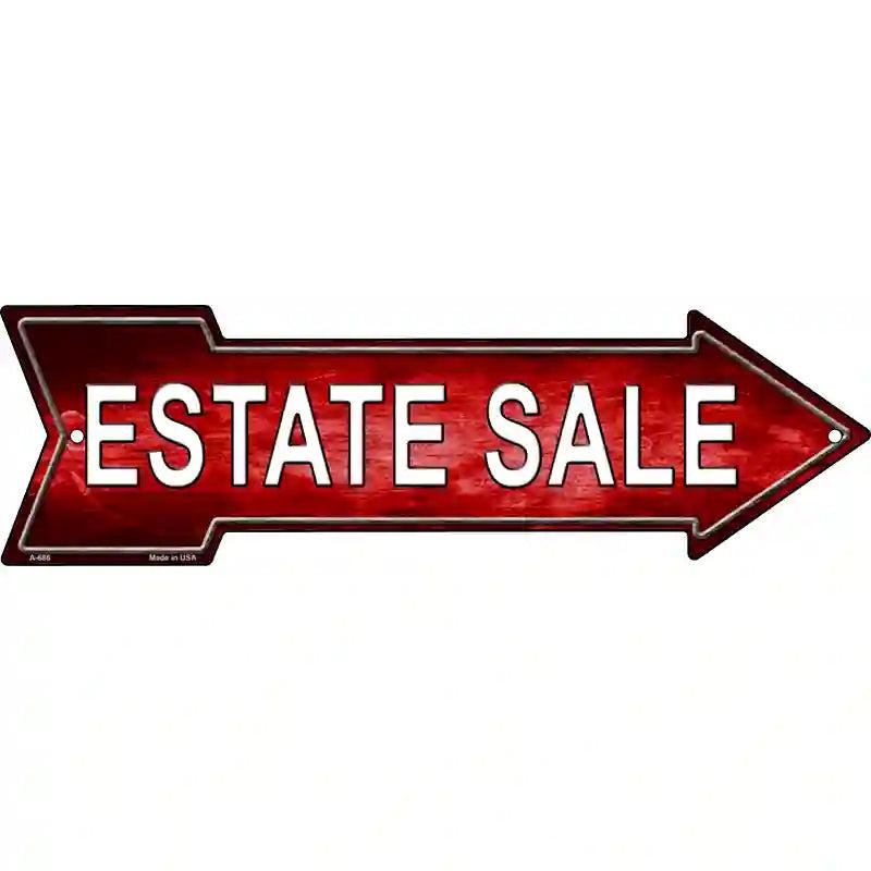 Estate Sale Right Novelty Metal Arrow Sign image