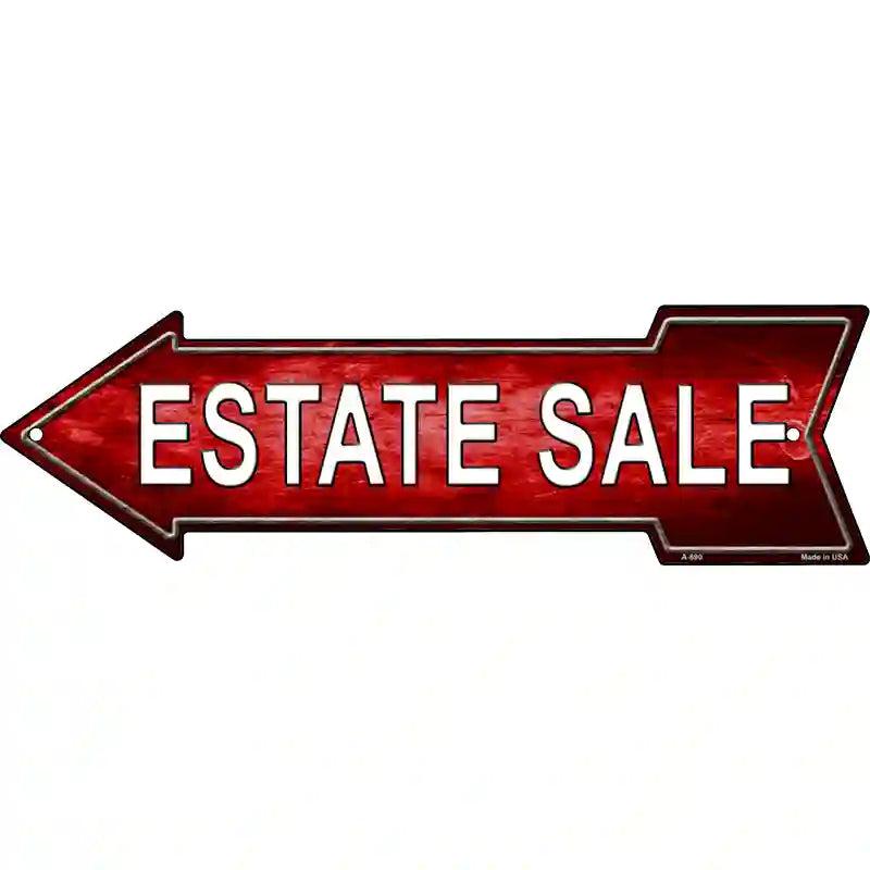 Estate Sale Left Novelty Metal Arrow Sign image