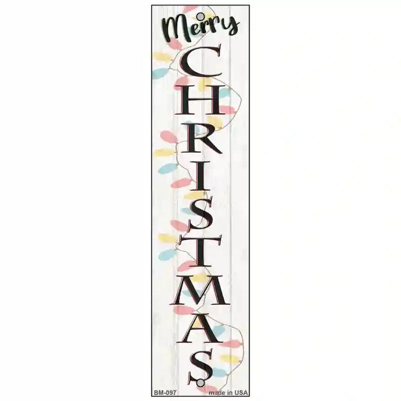 Merry Christmas Lights White Novelty Metal Bookmark BM-097 image