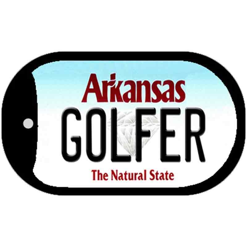 Golfer Arkansas Novelty Metal Dog Tag Necklace DT-10057 image