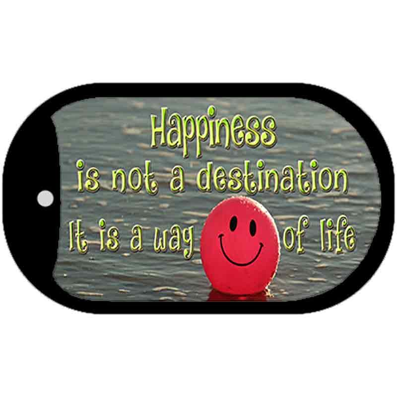 Happiness Way Of Life Ball Novelty Metal Dog Tag Necklace DT-11532 image