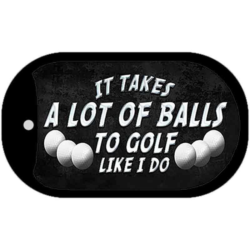 A Lot of Balls Novelty Metal Dog Tag Necklace DT-8573 image