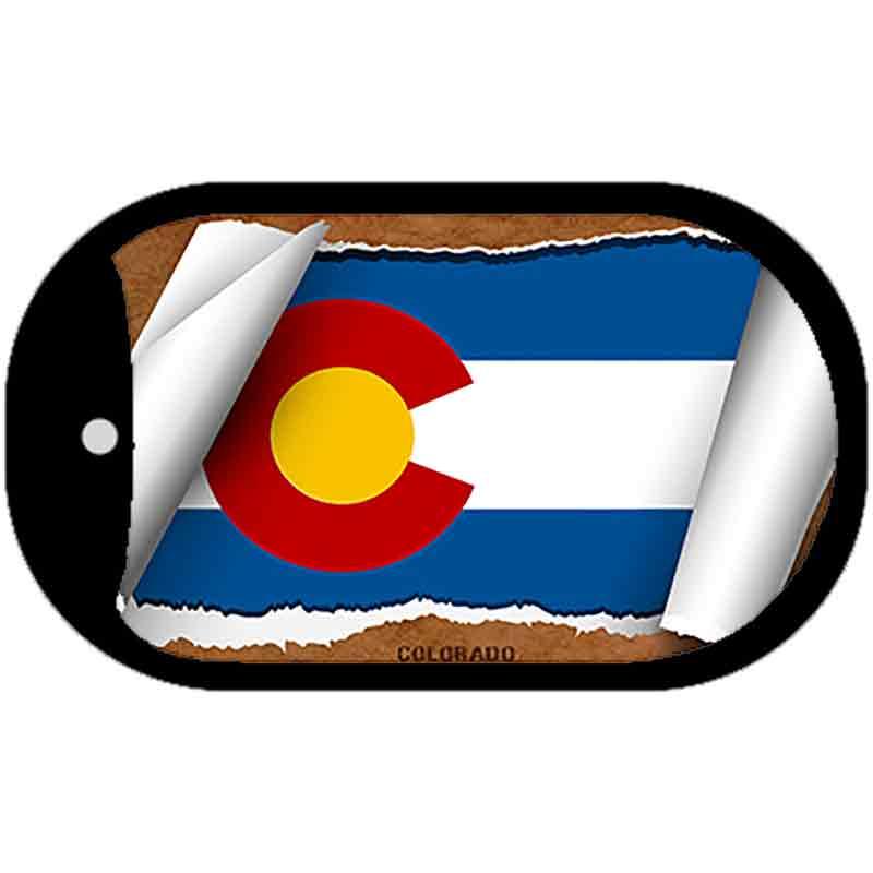 Colorado State Flag Scroll Metal Novelty Dog Tag Necklace DT-9012 image