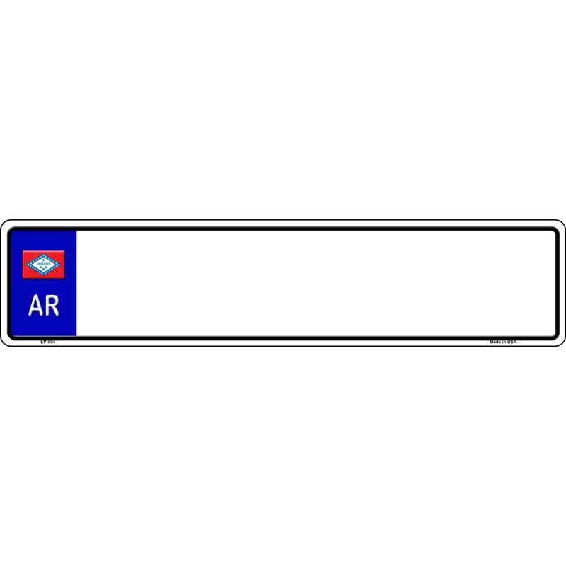 Arkansas Blank Novelty Metal European License Plate Tag EP-004 image