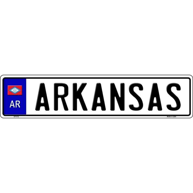 Arkansas Novelty Metal European License Plate Tag EP-072 image