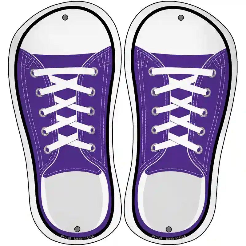 Purple Solid Novelty Metal Shoe Outlines (Set of 2) image