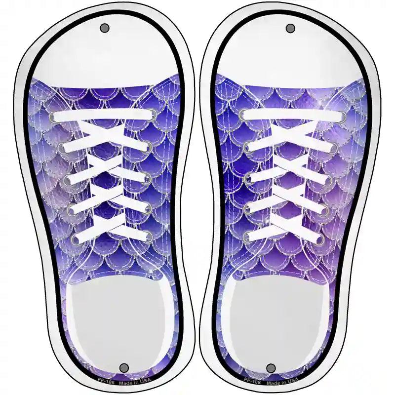 Purple|Silver Scales Novelty Metal Shoe Outlines (Set of 2) image
