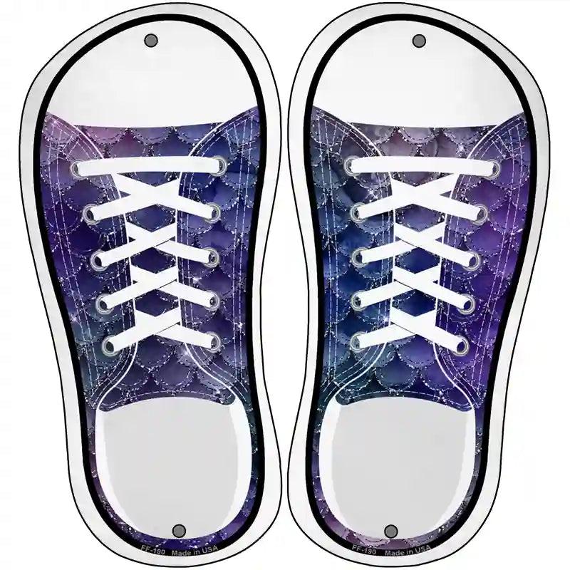 Purple Scales Novelty Metal Shoe Outlines (Set of 2) image