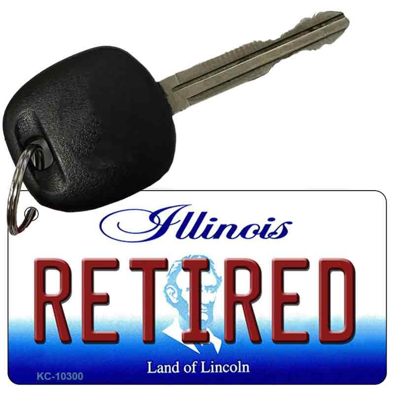 Retired Illinois State License Plate Tag Key Chain KC-10300 image