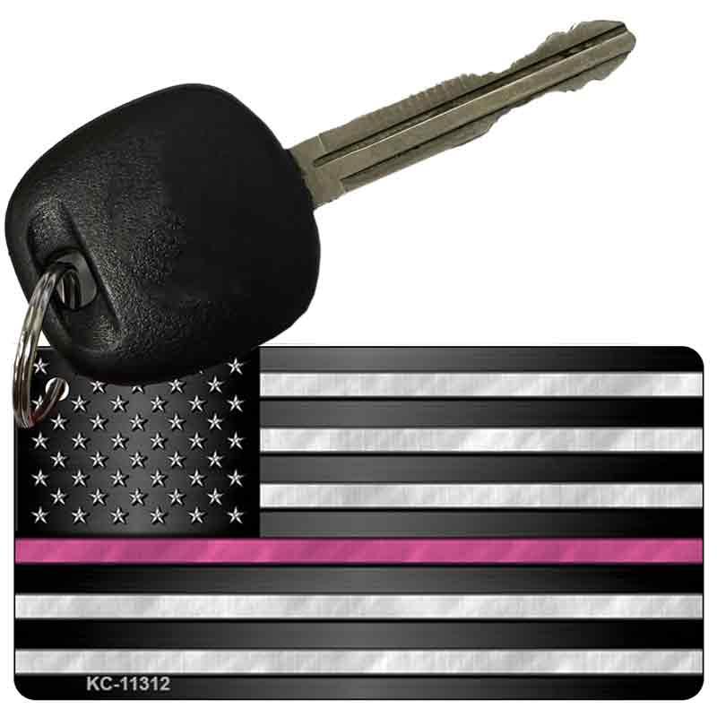 Thin Pink Line Novelty Metal Key Chain KC-11312 image