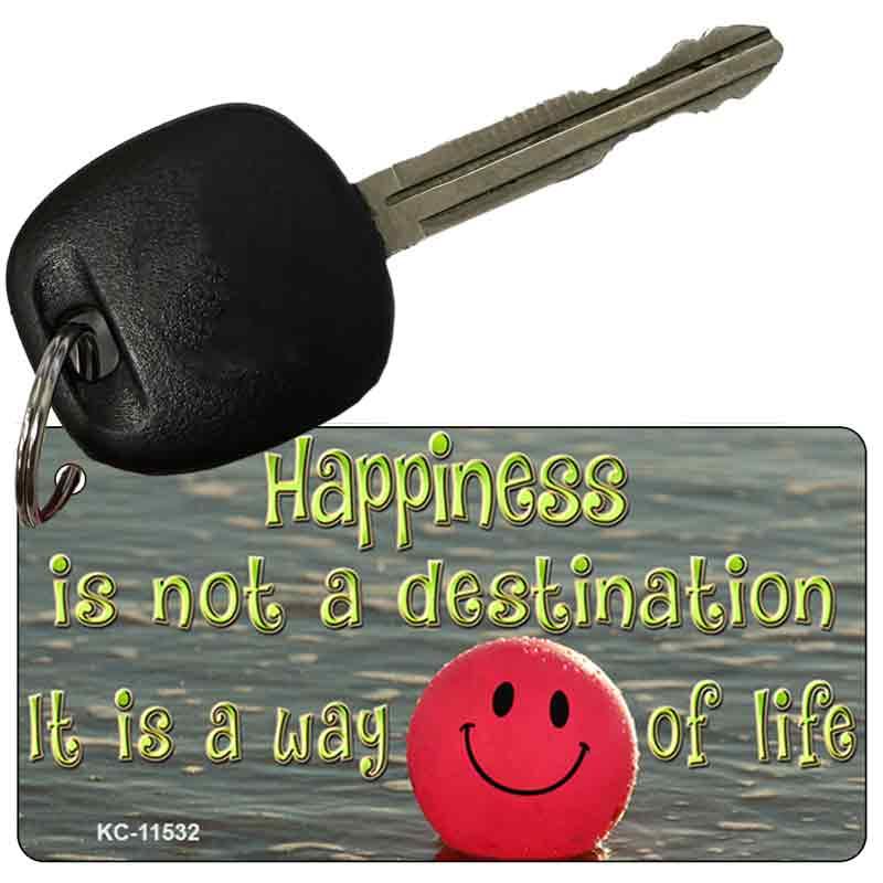 Happiness Way Of Life Ball Novelty Metal Key Chain KC-11532 image