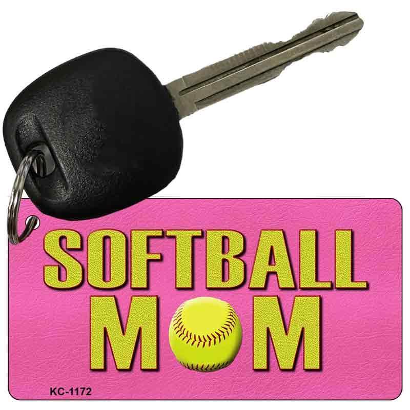 Softball Mom Novelty Aluminum Key Chain KC-1172 image