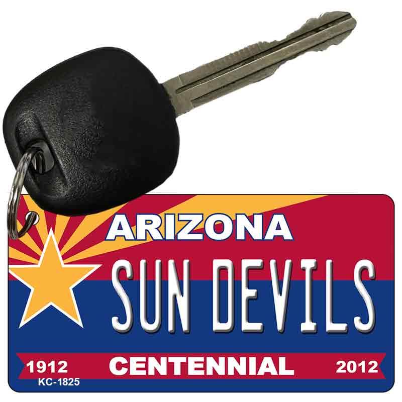 Sun Devils Arizona Centennial State License Plate Tag Key Chain KC-1825 image