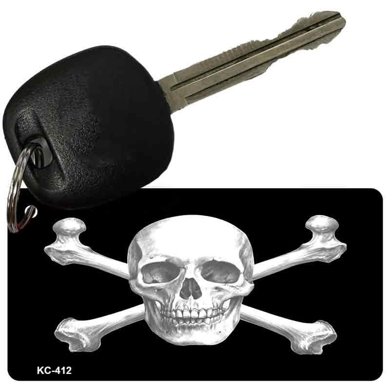 Skull Crossbones Novelty Aluminum Key Chain KC-412 image