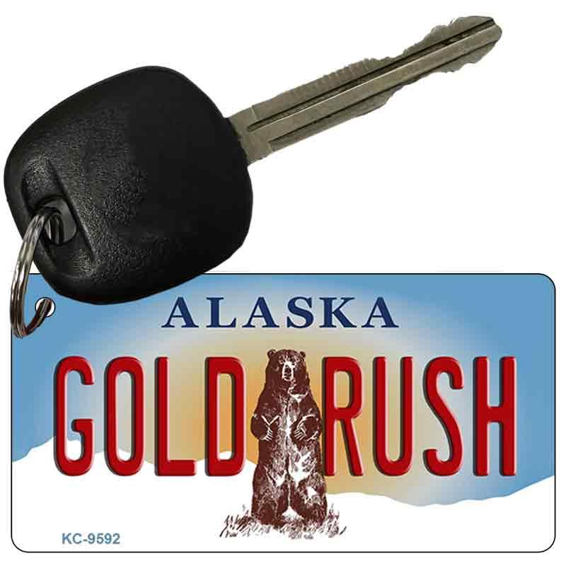 Gold Rush Alaska State Novelty Aluminum Key Chain KC-9592 image