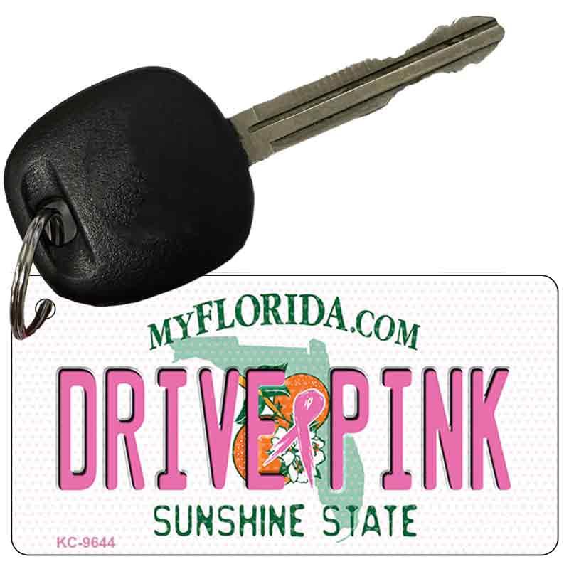 Drive Pink Florida Novelty Aluminum Key Chain KC-9644 image