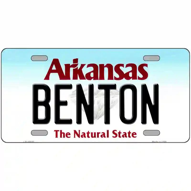 Benton Arkansas Metal Novelty License Plate image