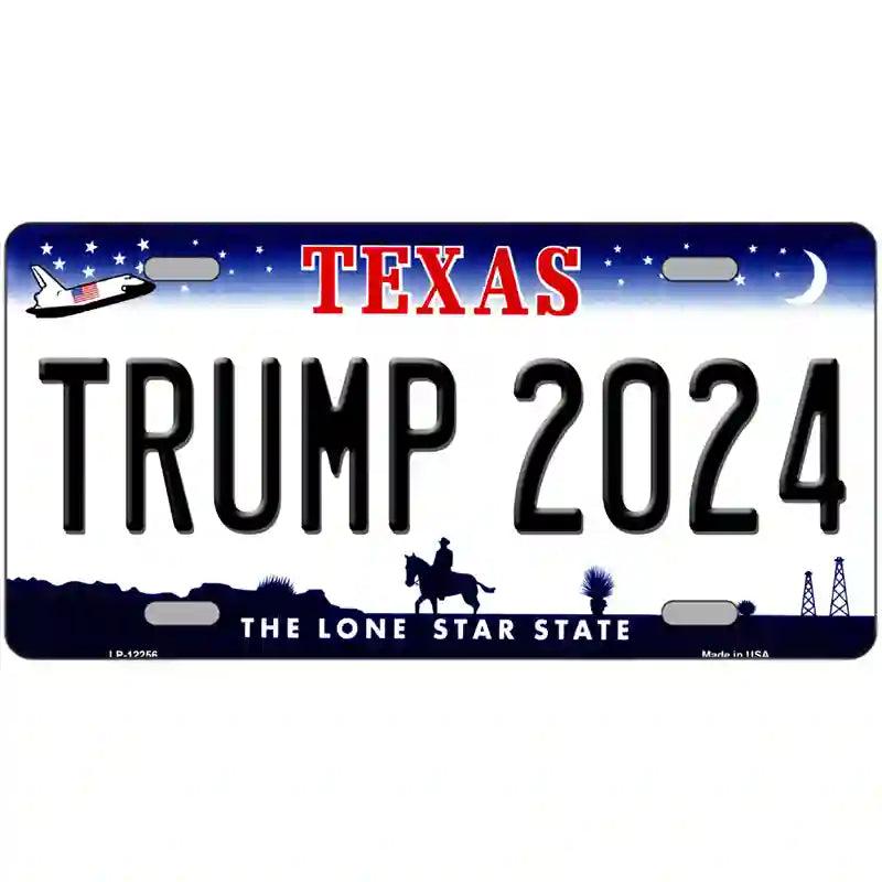 Trump 2024 Texas Novelty Metal License Plate image