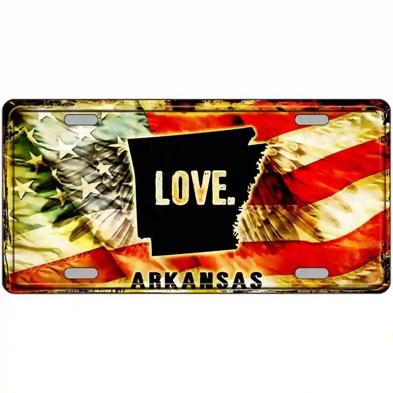 Arkansas Love Metal Novelty License Plate image