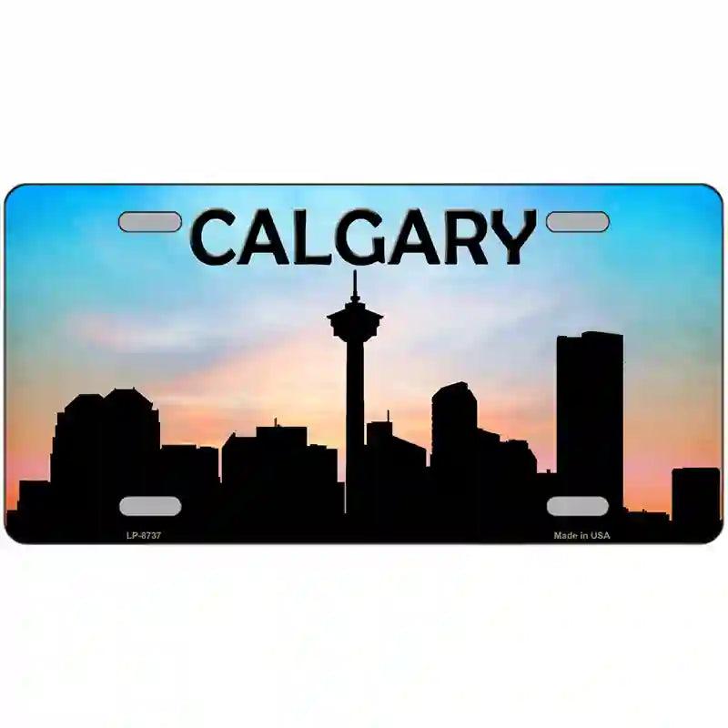 Calgary Silhouette Metal Novelty License Plate image
