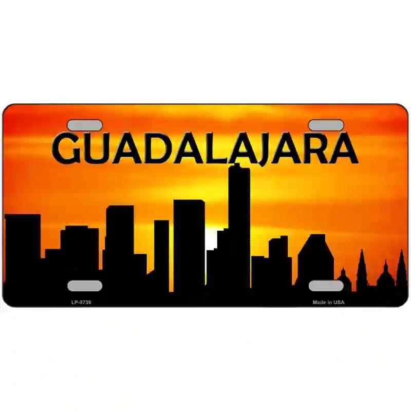 Guadalajara Silhouette Metal Novelty License Plate image