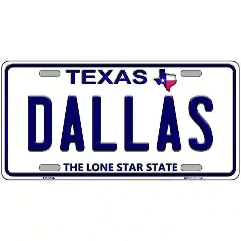 Dallas Texas Novelty Metal License Plate image