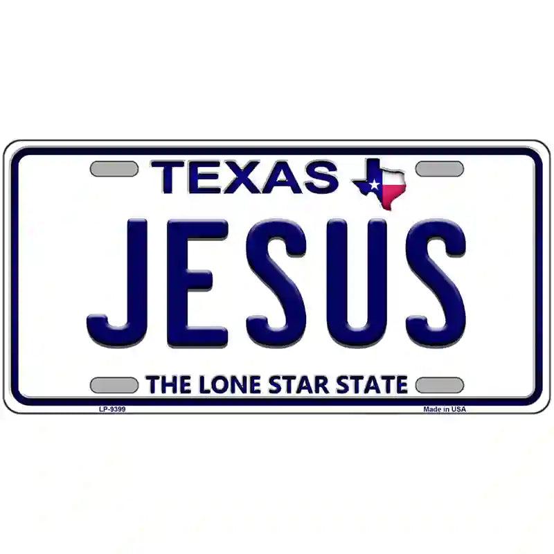 Jesus Texas Novelty Metal License Plate image
